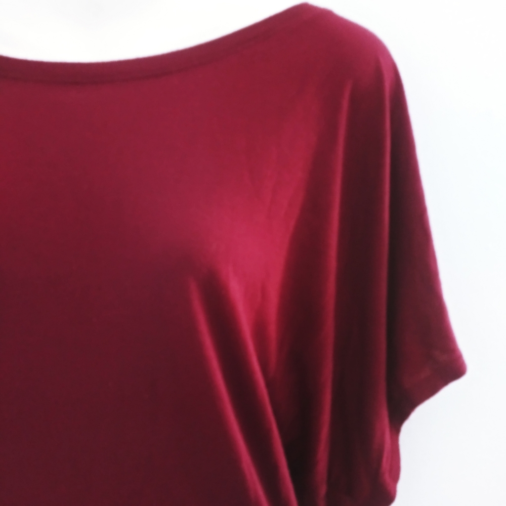 Maroon Bat sleeve top